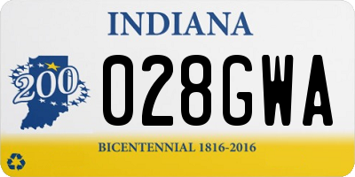 IN license plate 028GWA