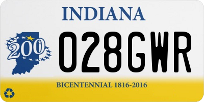 IN license plate 028GWR