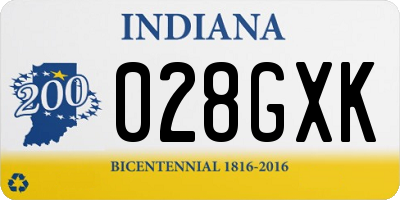IN license plate 028GXK