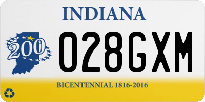 IN license plate 028GXM