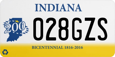 IN license plate 028GZS