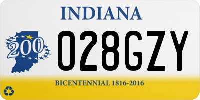 IN license plate 028GZY