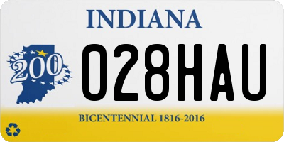IN license plate 028HAU