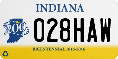 IN license plate 028HAW