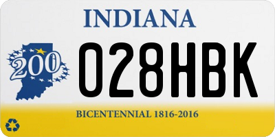 IN license plate 028HBK
