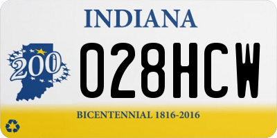 IN license plate 028HCW