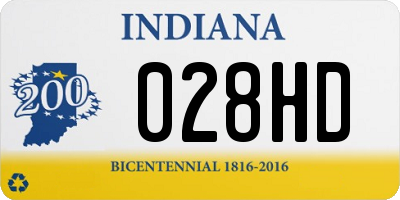 IN license plate 028HD