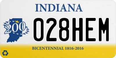 IN license plate 028HEM