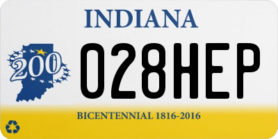 IN license plate 028HEP