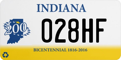 IN license plate 028HF