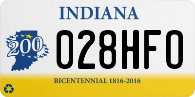 IN license plate 028HFO