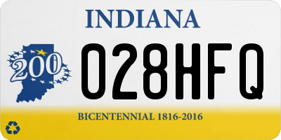 IN license plate 028HFQ