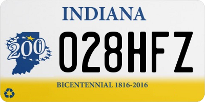 IN license plate 028HFZ