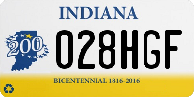 IN license plate 028HGF