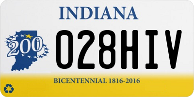 IN license plate 028HIV