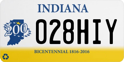 IN license plate 028HIY