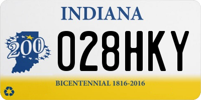 IN license plate 028HKY