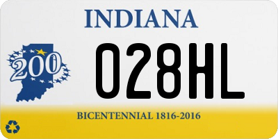 IN license plate 028HL