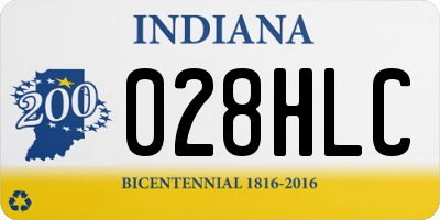 IN license plate 028HLC