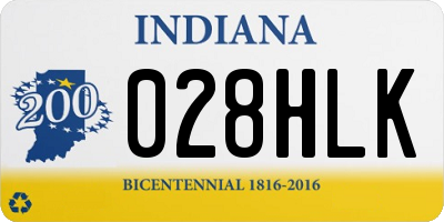 IN license plate 028HLK