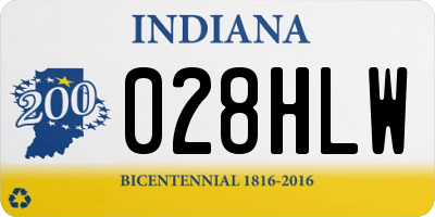 IN license plate 028HLW