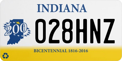 IN license plate 028HNZ