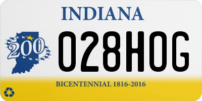 IN license plate 028HOG