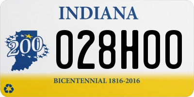 IN license plate 028HOO