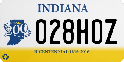 IN license plate 028HOZ