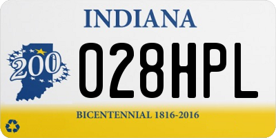 IN license plate 028HPL