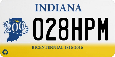 IN license plate 028HPM
