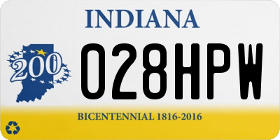 IN license plate 028HPW
