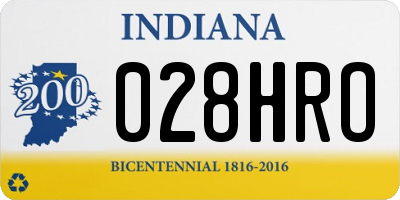 IN license plate 028HRO