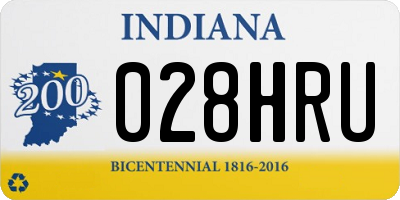 IN license plate 028HRU