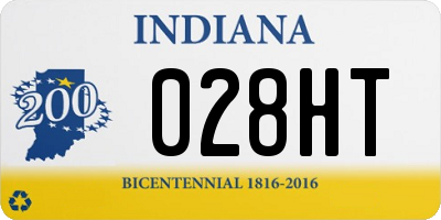 IN license plate 028HT