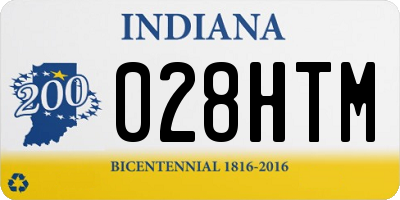 IN license plate 028HTM
