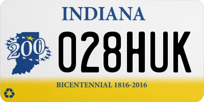 IN license plate 028HUK