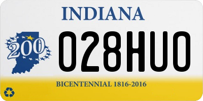 IN license plate 028HUO