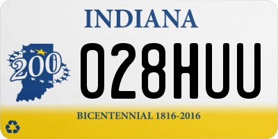 IN license plate 028HUU