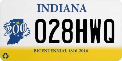 IN license plate 028HWQ