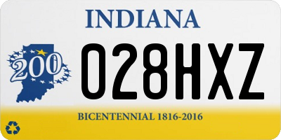 IN license plate 028HXZ