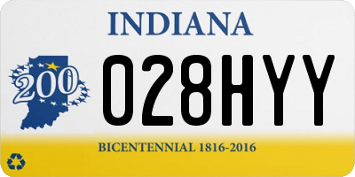 IN license plate 028HYY