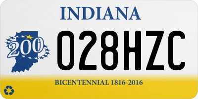 IN license plate 028HZC