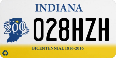 IN license plate 028HZH
