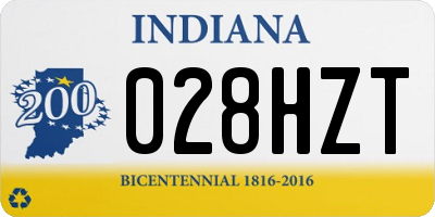 IN license plate 028HZT
