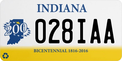 IN license plate 028IAA