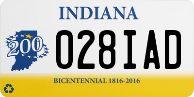 IN license plate 028IAD