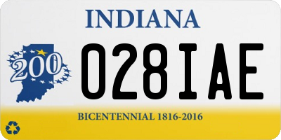 IN license plate 028IAE
