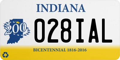 IN license plate 028IAL