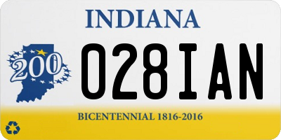 IN license plate 028IAN